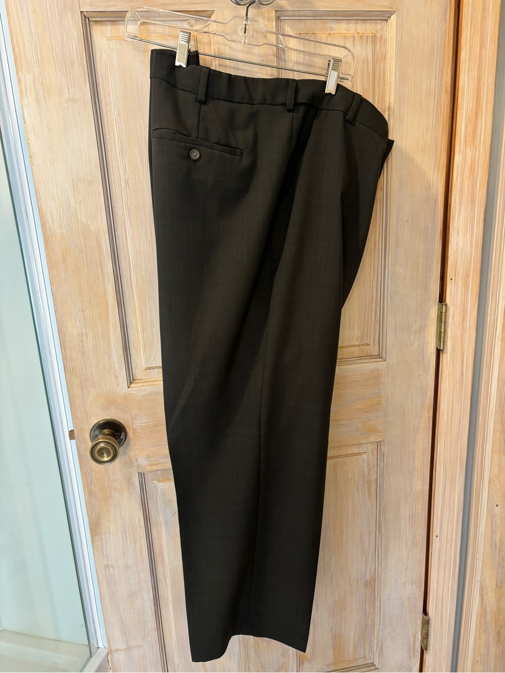 Van Heusen Black Dress Trousers - Flat Front